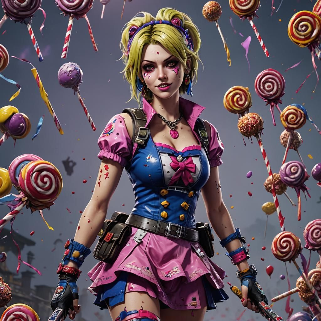 Lollipop Chainsaw Juliette: Detailed Matte Painting