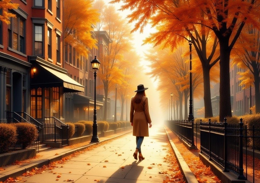 Autumn in New York: Impressionist Street Scene