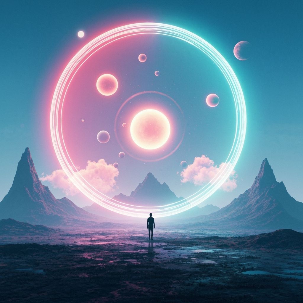 Surreal Phenomenon in Ethereal Neo-Noir Landscape