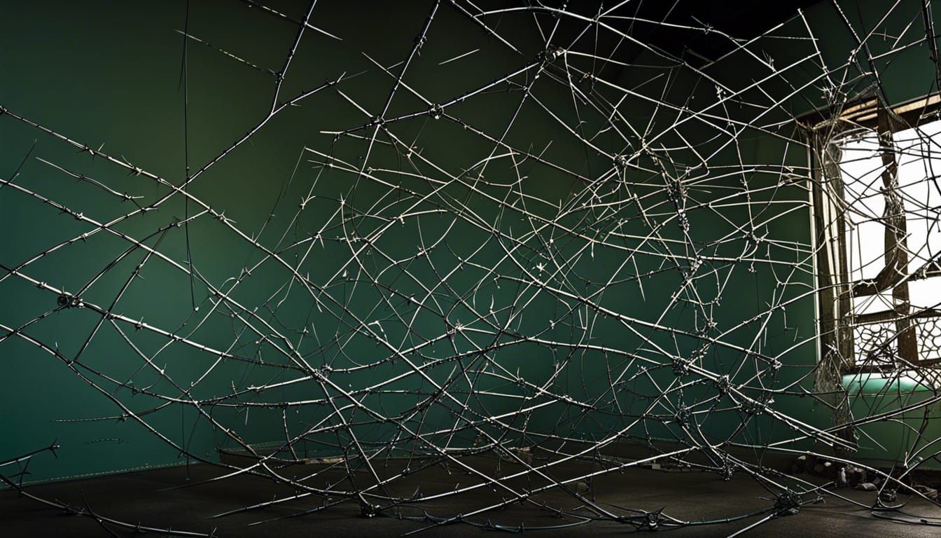 Claustrophobic Room Filled with Shattered Glass