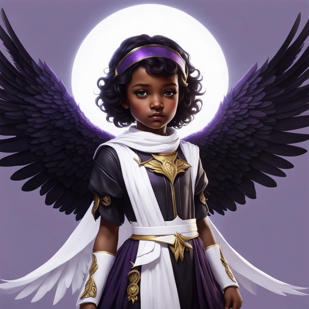 Black Raven Angel: Dark Fantasy Concept Art