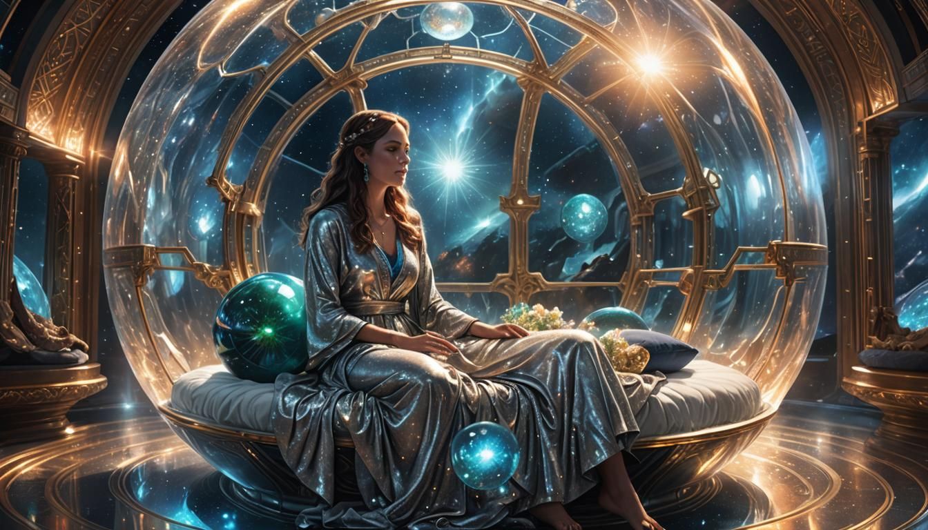 Futuristic Space Sanctuary with Atlantean Medical Technology