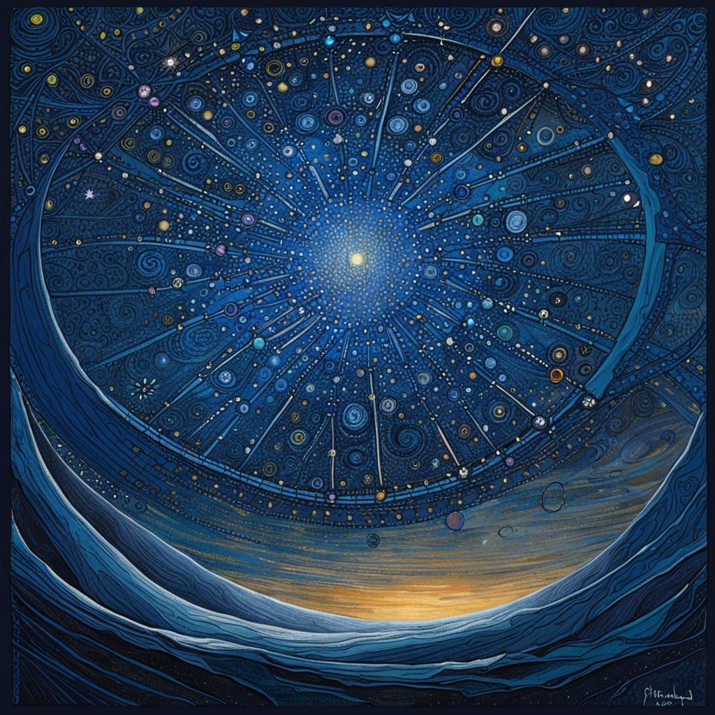 Steampunk Vessel Soaring Through Starry Skies