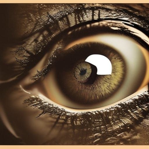 Detailed Eyeball in Digital Matte Painting Style