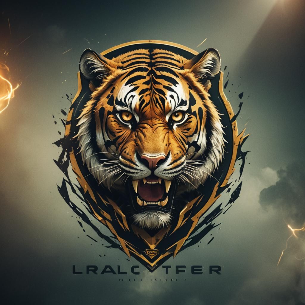 Cinematic Tiger Racing Team Logo Design