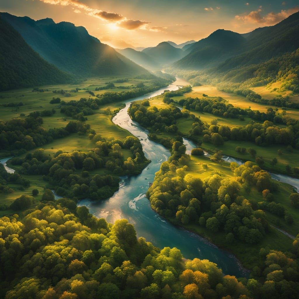 Breathtaking River Valley Landscape in National Geographic S...