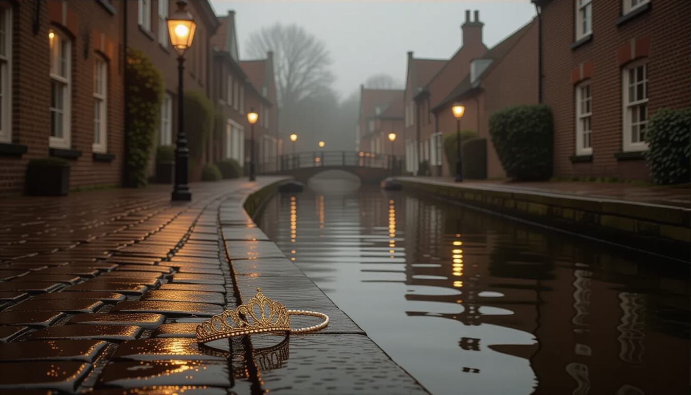 Victorian Canal Tiara Lost in Misty Autumn Evening