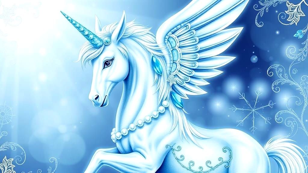 Photorealistic Crystal Centaur Angel with Zentangle