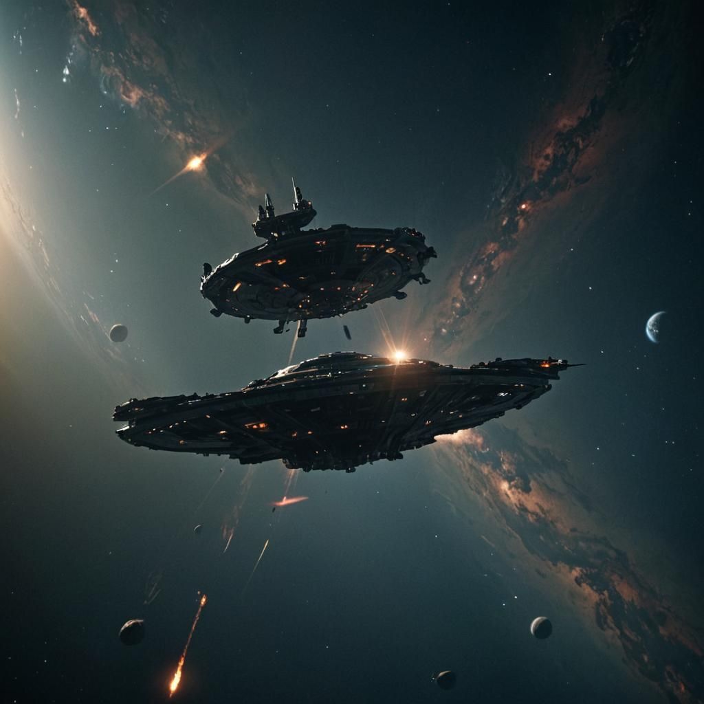 Orbiting Anvil Carrack in Ethereal Glow