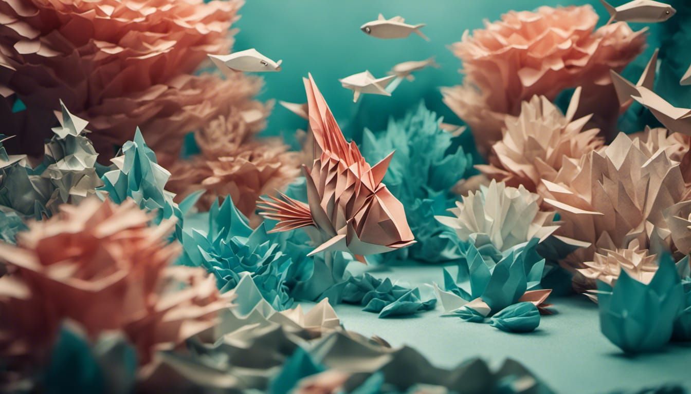 Dreamy Origami Atlantis Underwater World