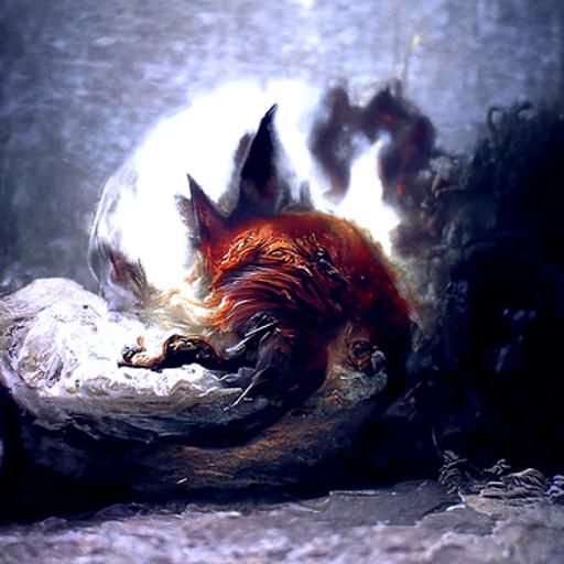 Horrific Firefox in Doré and Rutkowski Style