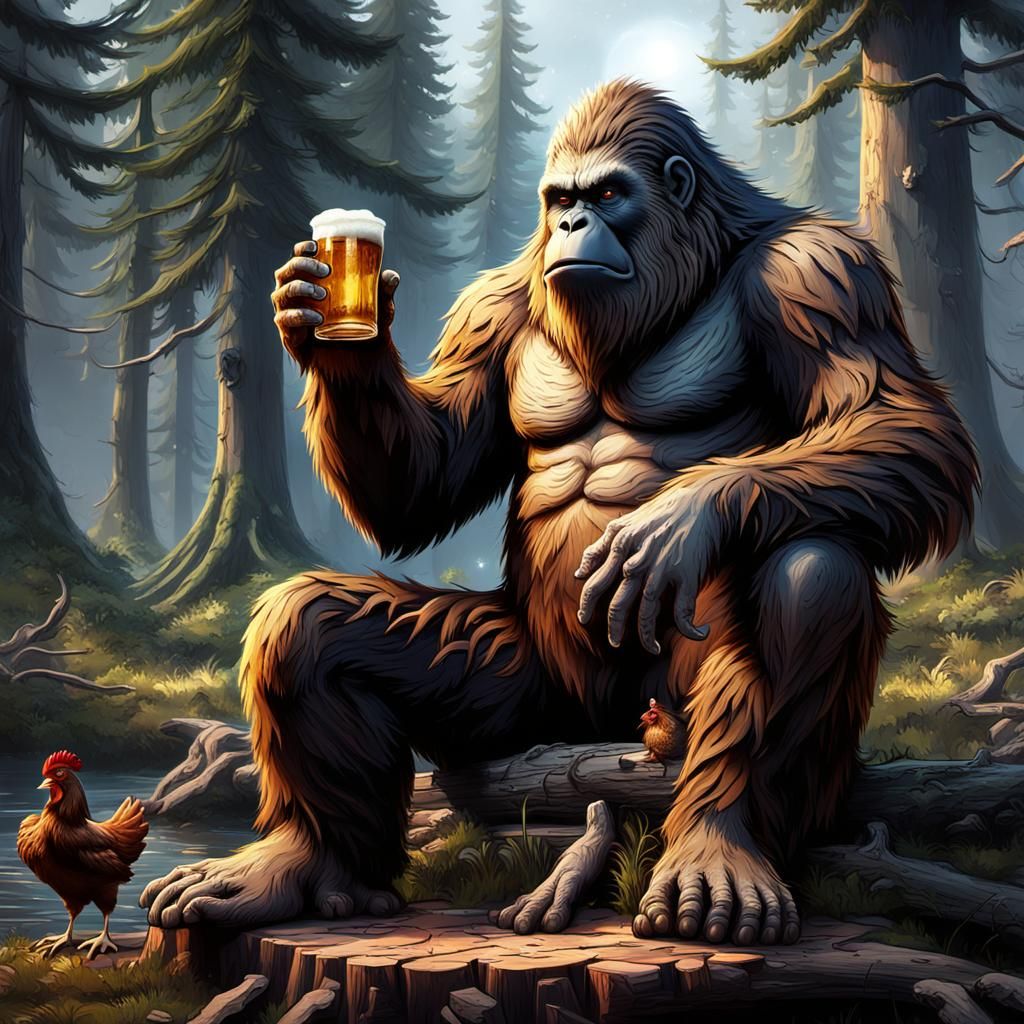 Bigfoot's Brew: A Matte Painting Fantasy