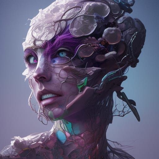 Dark Fantasy Warrior in Diamond Armor, Digital Art