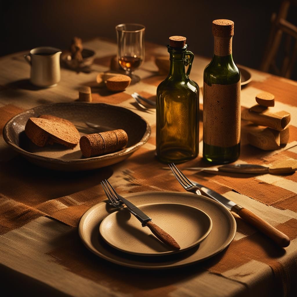 A Cozy Still Life in Warm Earthy Tones, Inspired by the Dutc...