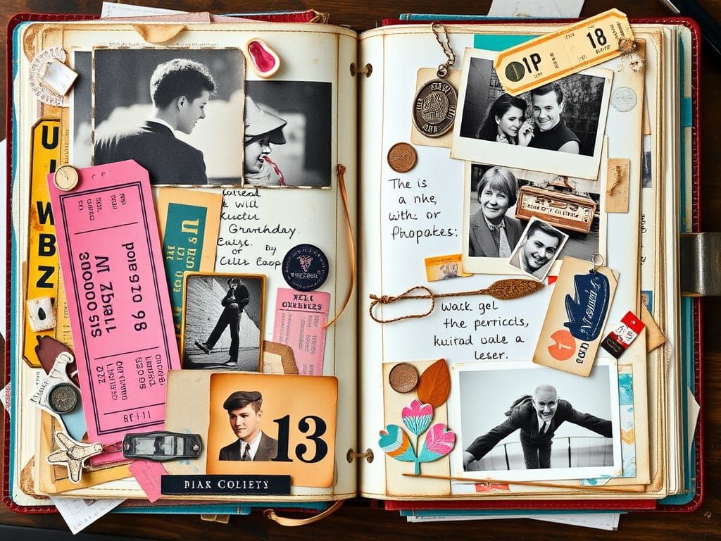 Whimsical Nostalgic Scrapbook Collage