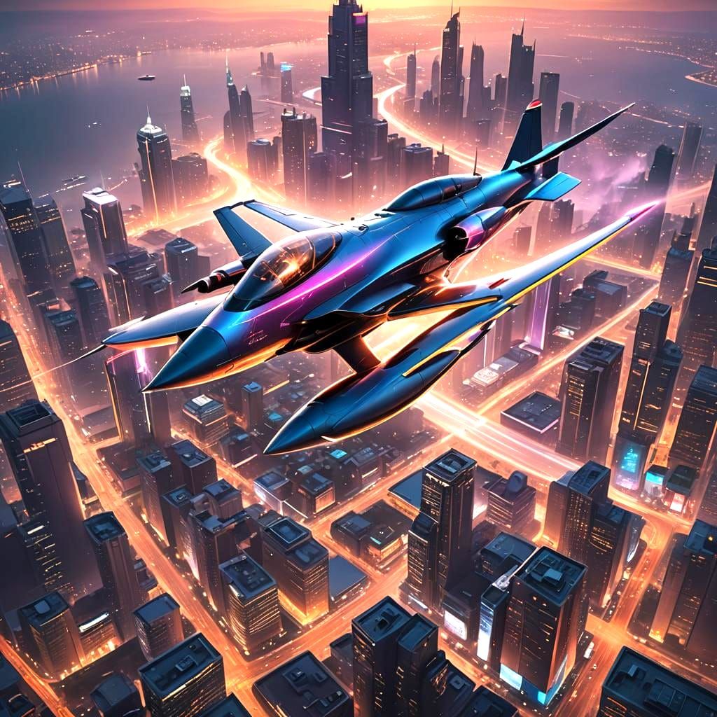 Glossy Eye Reflecting a Beautifully Lit City