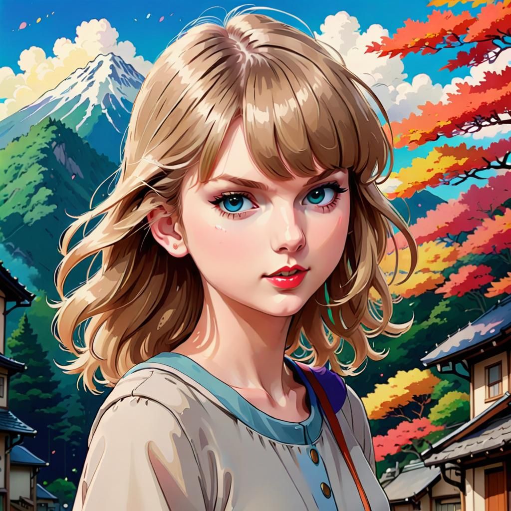 Anime Character in Studio Ghibli Style