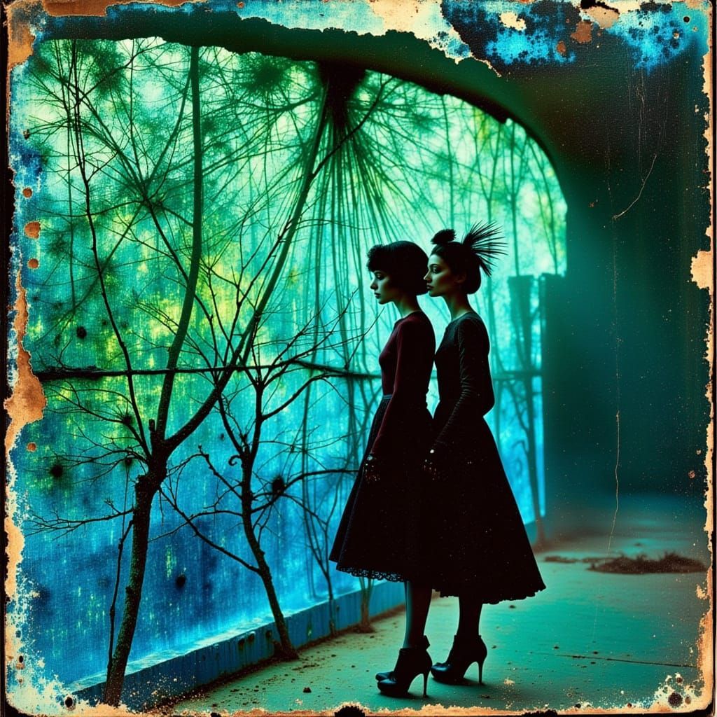 People at Art Gallery with Curvy Art Pieces