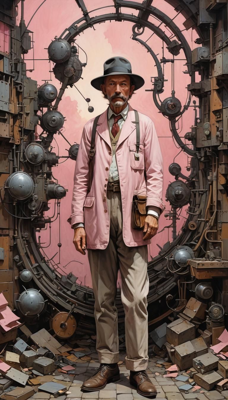 Portrait in Liminal Space with Red Sombrero