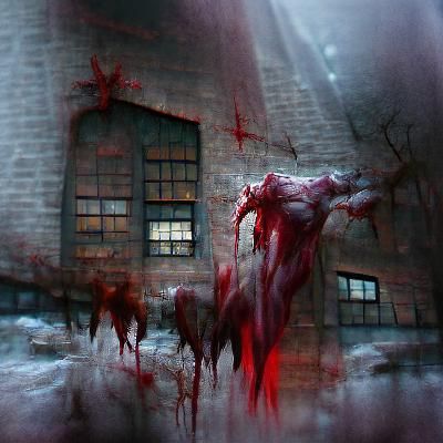 Sinister Meatpacking Factory with Butchered Flesh