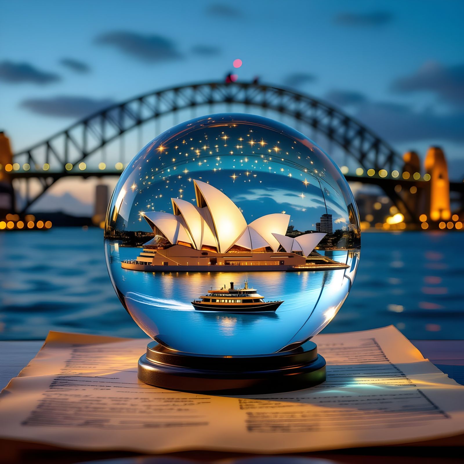 Sydney Opera House in Glass Sphere