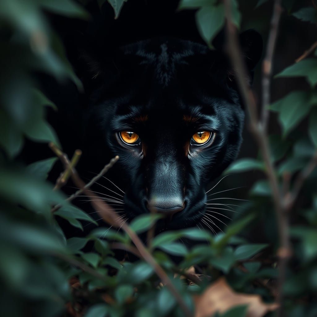 Mysterious Black Panther Emerges from Shadows