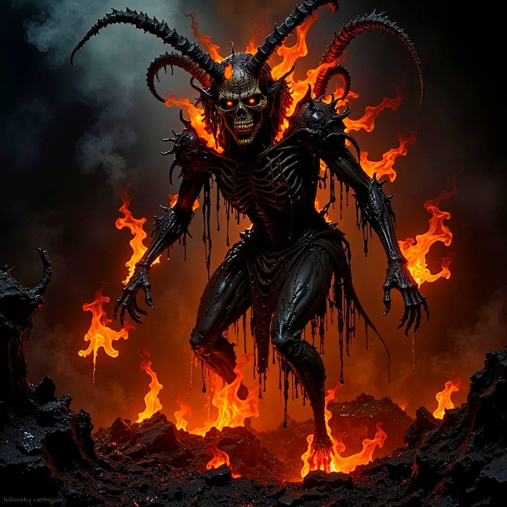 Lava Demon Emerges in Molten Fury