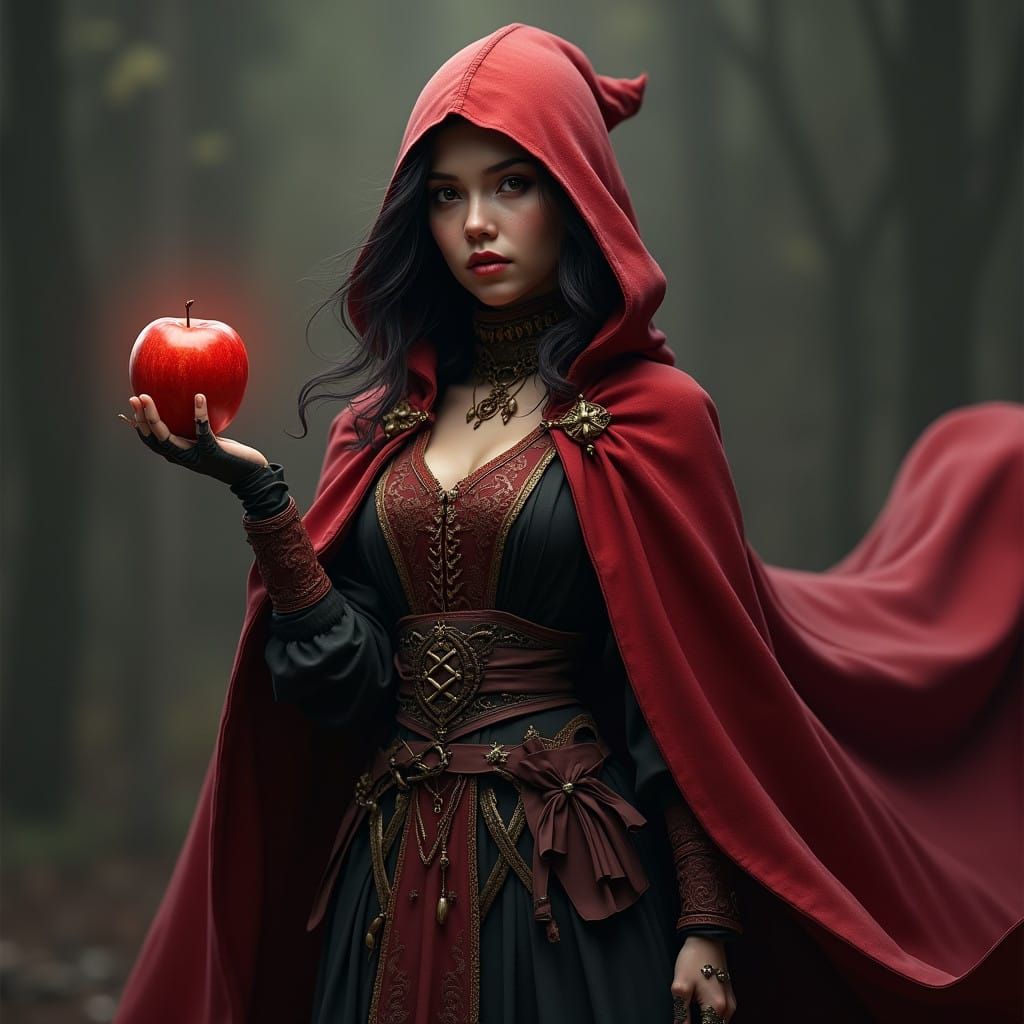 Stunning Hyperrealistic Witch Portrait in Vibrant Colors