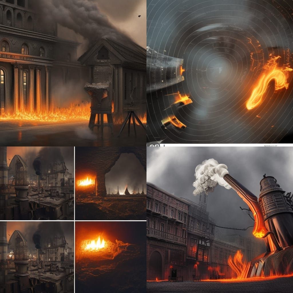 Blacksmith's Forge with Musical Note in Digital Art