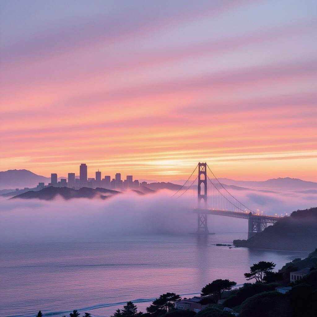San Francisco Bay at Dusk: A Dreamy Landscape
