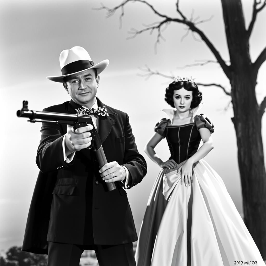 Snow White Reimagined in 1950s Film Noir Style