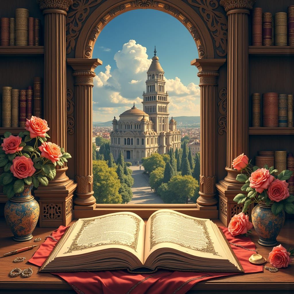 Italian Cultural Symbols in Anime-Style Illustration