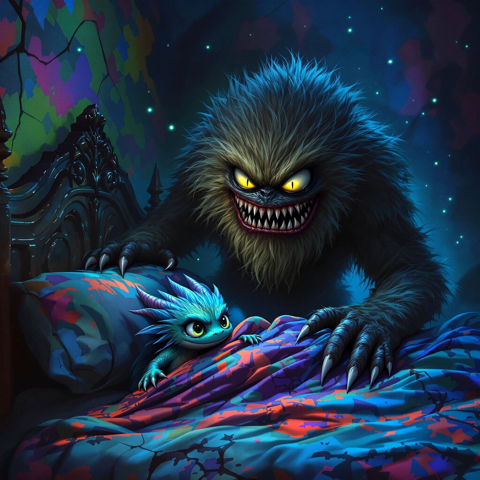 I am not scared of you! Let me sleep!