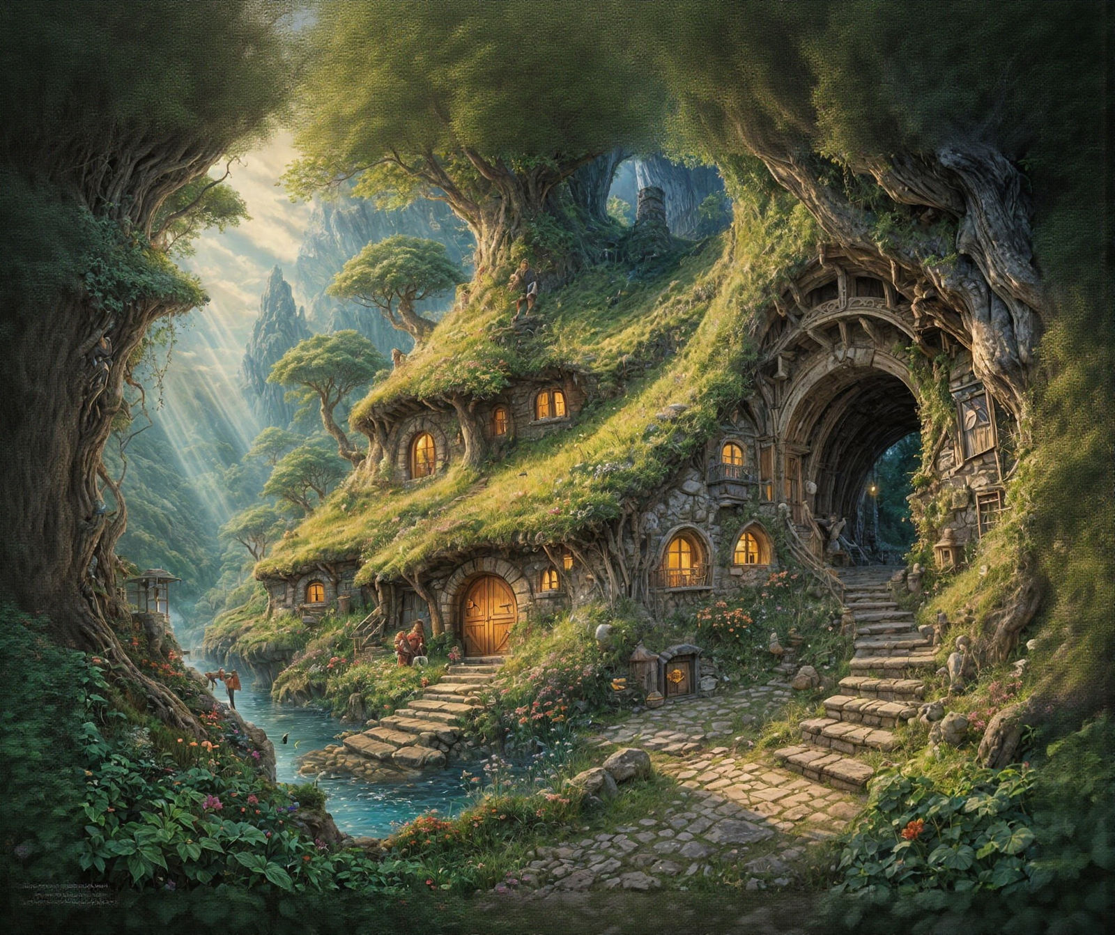 Enchanted Dwarven Home in Hillside Cave