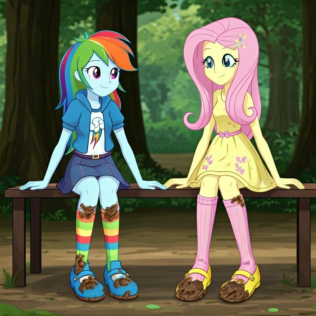 Rainbow Dash and Fluttershy at a Nature Reserve