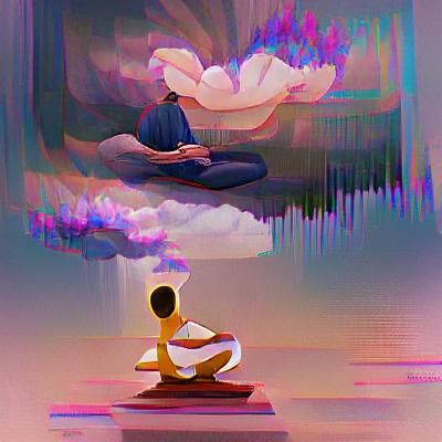 Meditative Figure in Peaceful Serenity