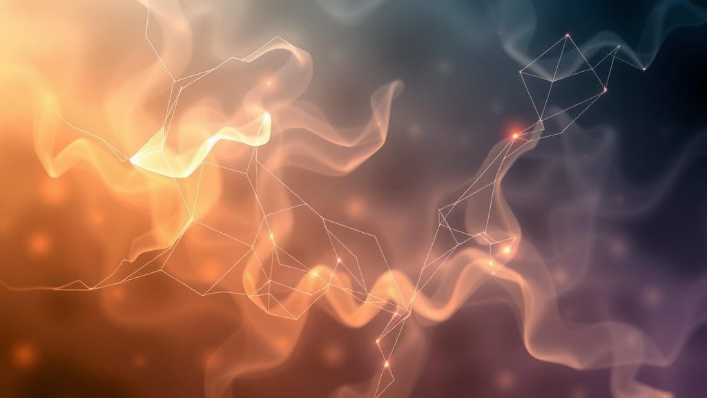 abstract of emotional aura glowing mist energy nature-inspired ritual fractals, spirtual organic shapes, geometry cover