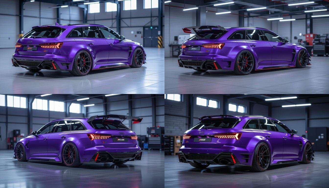 Customized 2025 Audi RS6 Avant Back View