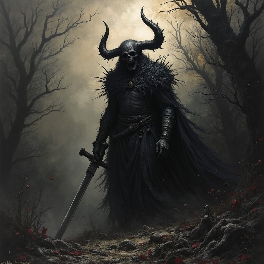 Dark Fantasy Landscape in Grimdark Style