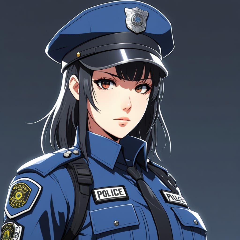 Anime scifi police girl...