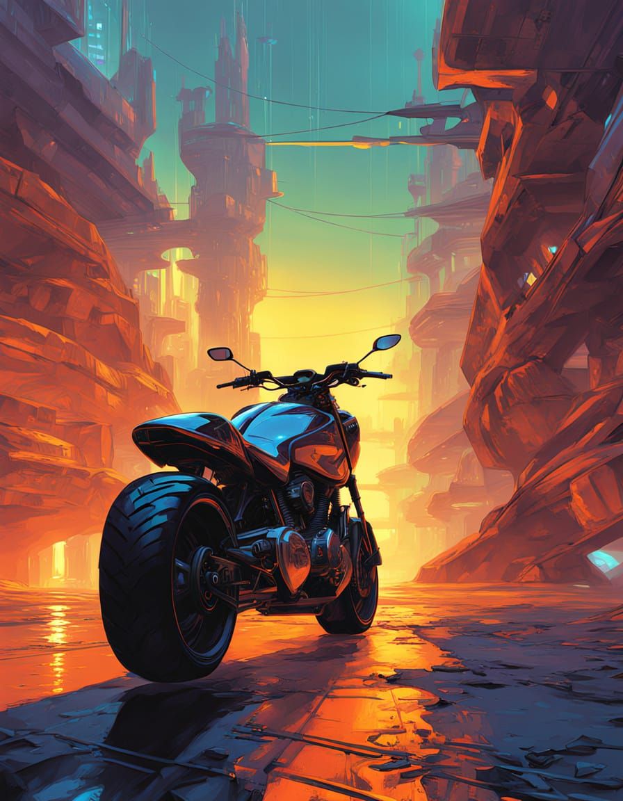 Gritty Urban Dreams in Neon and Metal