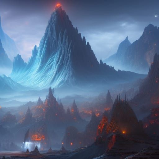 Fantastical Gods in Detailed Matte Painting