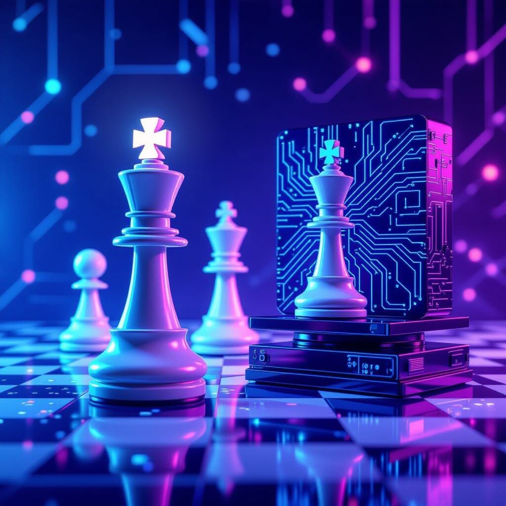 Turochamp and Eliza: Retro-Futuristic Digital Art