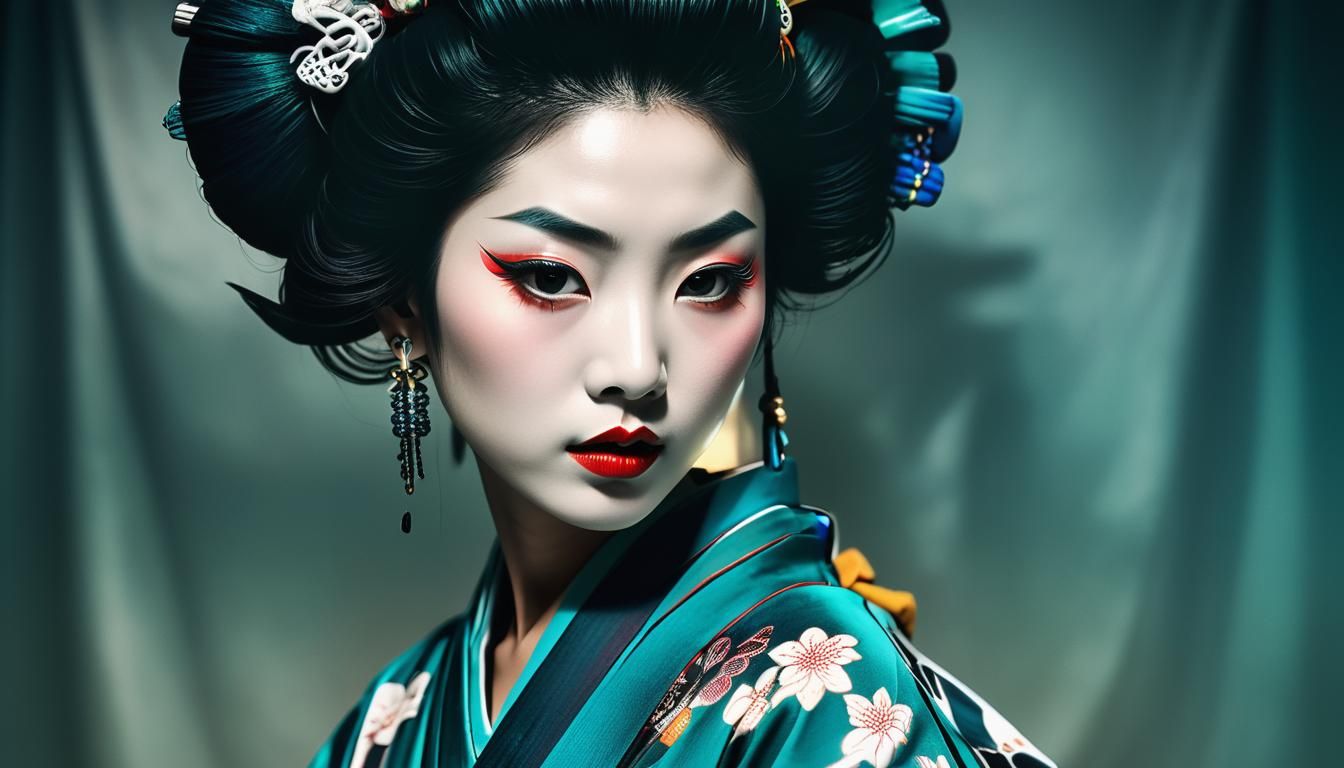 Geisha in Streetwear: Fine-Art Photography Portrait