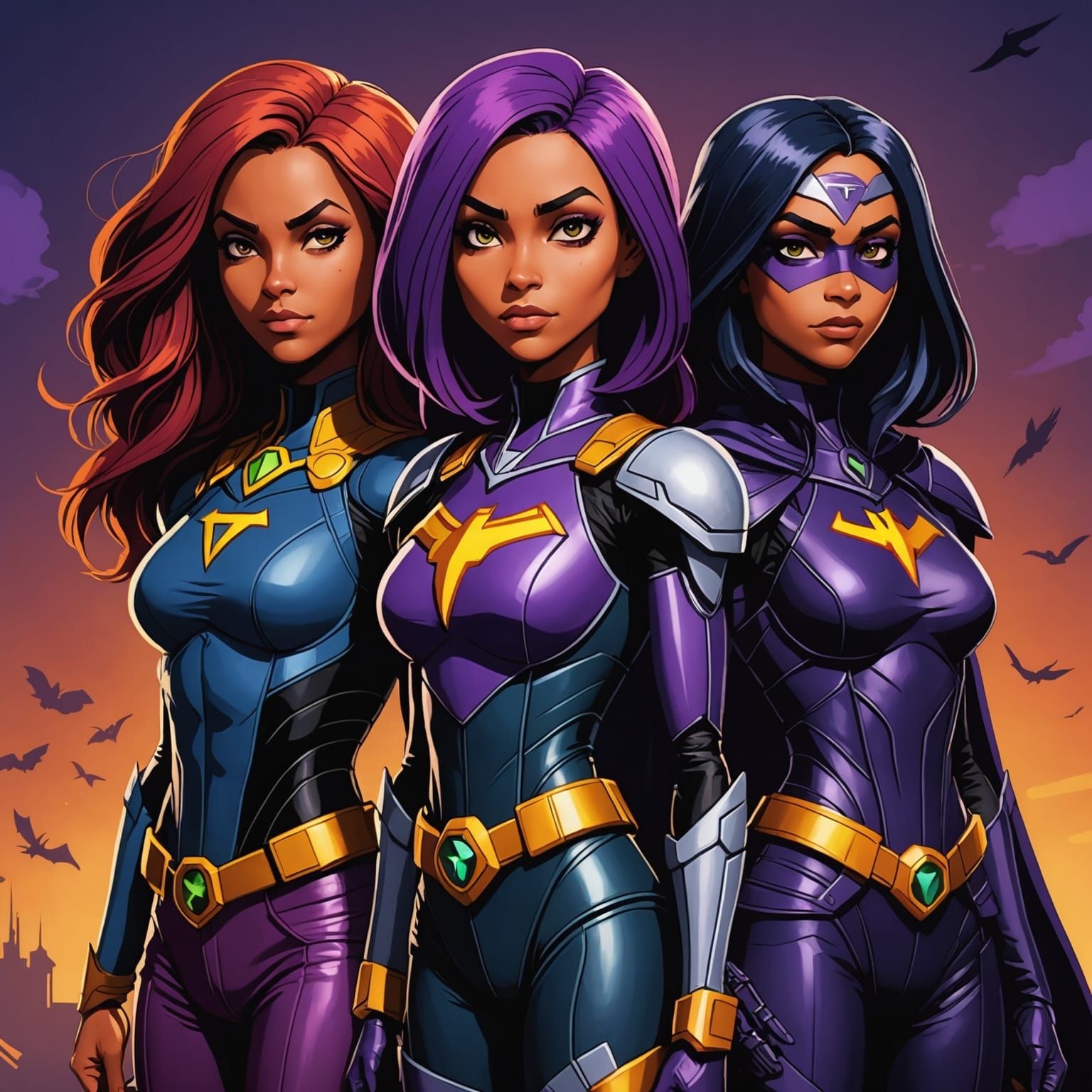 Starfire and Raven from Teen Titans