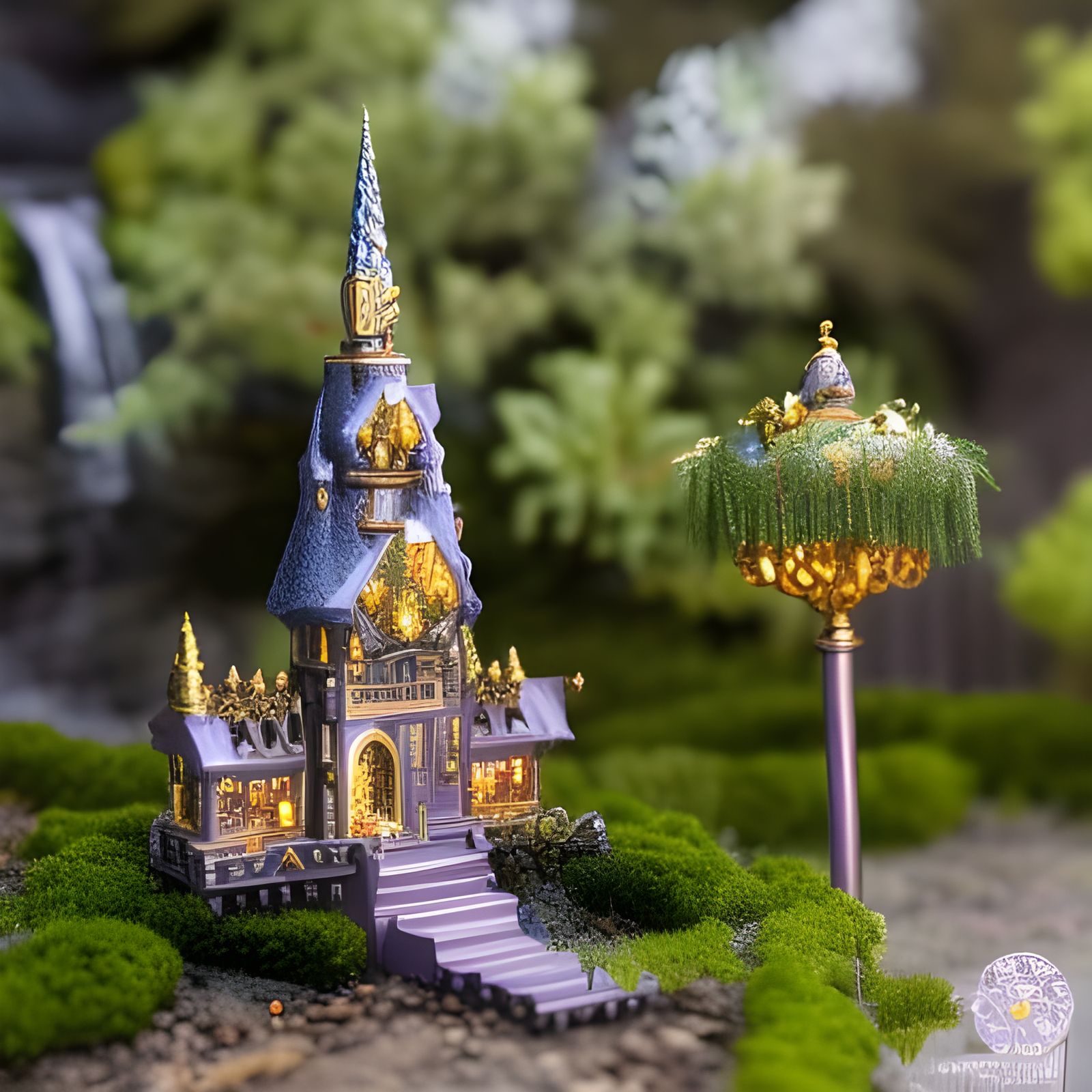 Baby Dragon in Ethereal Fantasy Forest