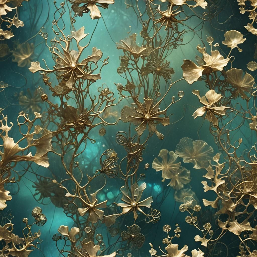 Steampunk Mermaid in Iridescent Foil Abode