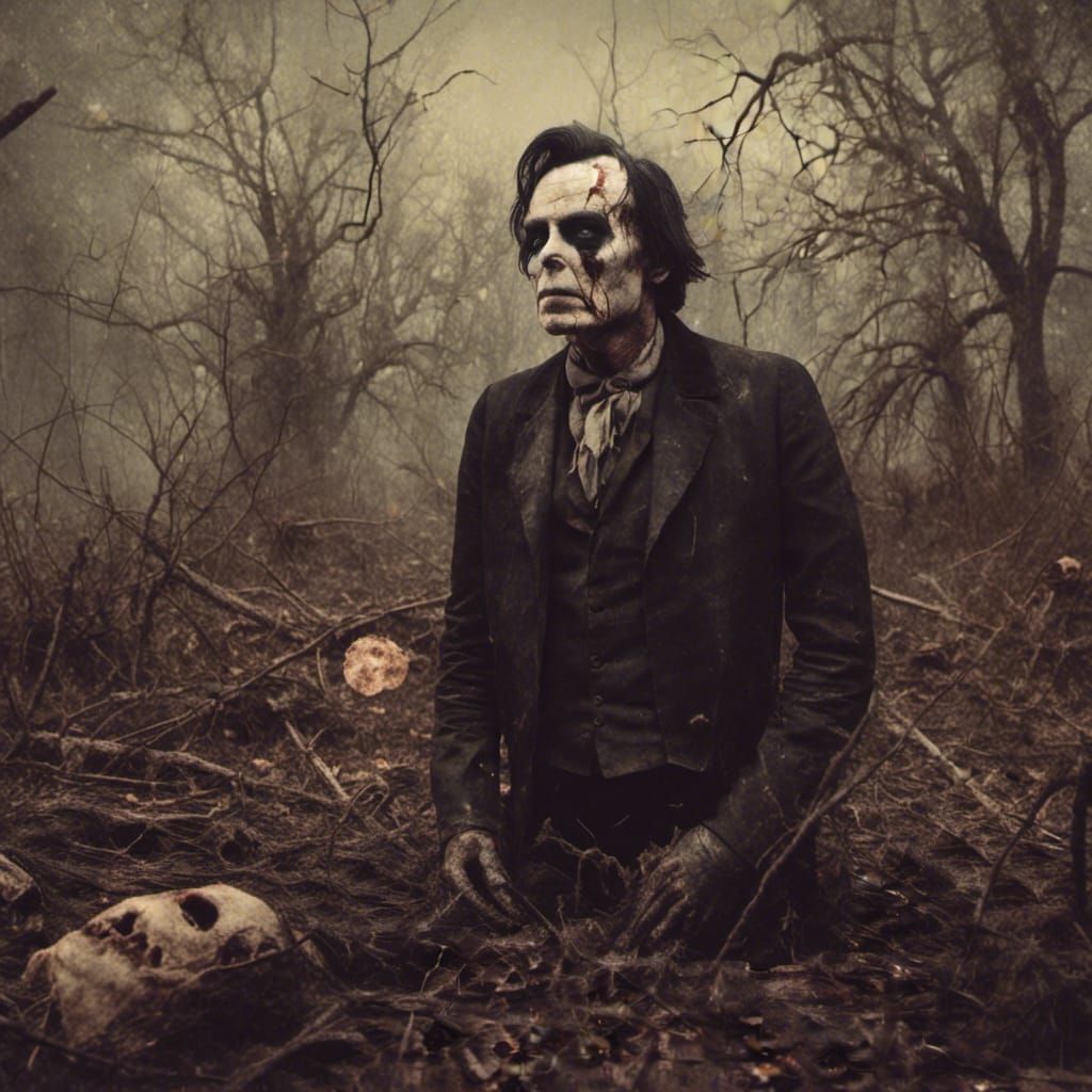 Eerie Portrait in the Style of Classic Horror