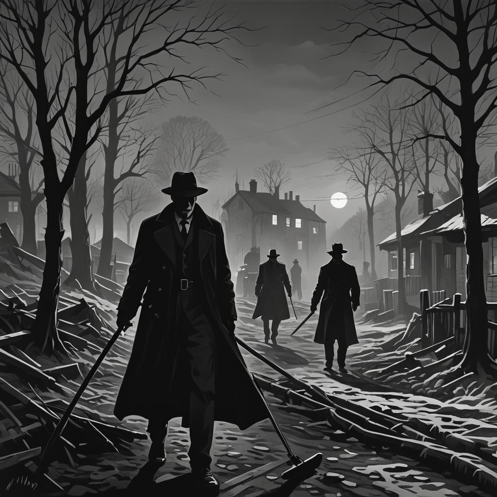 Grim Reaper in Post-Impressionism Film Noir