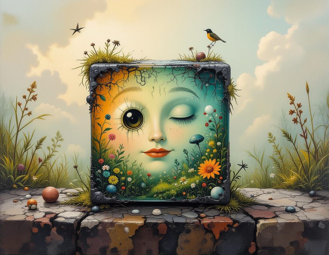 B is a B Filled with Otherworldly Life Charred and Rusty Row...